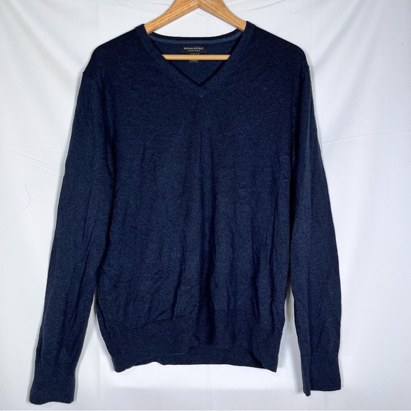 Banana Republic Sweater Mens L Luxury Blend Silk Cashmere Pullover - Picture 1 of 7